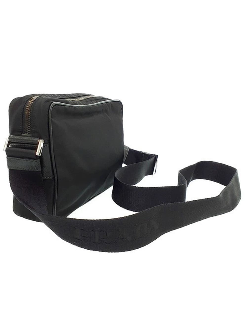 Prada leather Saffiano bag Black shoulder